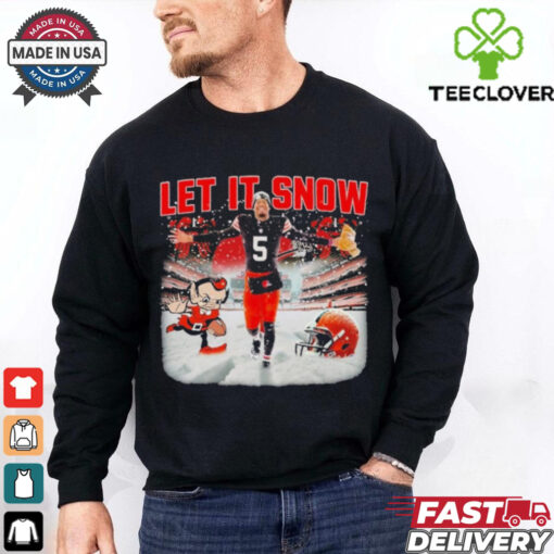 Official LET IT SNOW Cleveland Browns Defeated Pittsburgh Steelers Shirt