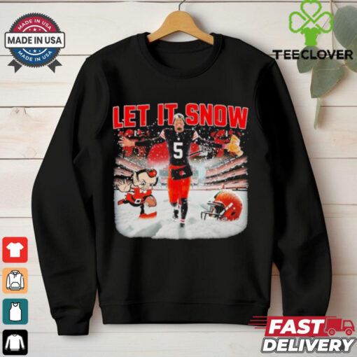 Official LET IT SNOW Cleveland Browns Defeated Pittsburgh Steelers Shirt