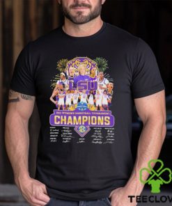 Official LSU Tigers 2024 Sec women’s basketball tournament champions signatures shirt