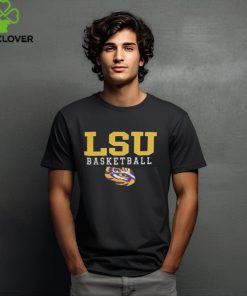 Official LSU Tigers Champion Basketball Stack Logo T Shirt