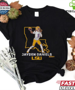 Official LSU Tigers Football Jayden Daniels State Star t shirt