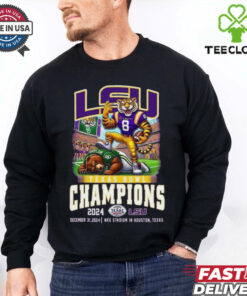 Official LSU Tigers Texas Bowl Champions 2024 Dec 31 Mascot Shirt