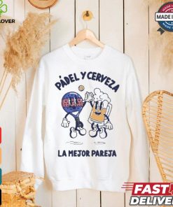 Official La Mejor Pareja Padel Y Cerveza T shirt