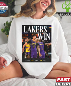 Official Lakers and Dodgers win Friday night in Los Angeles 2024 Poster t shirt