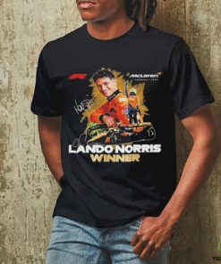 Official Lando Norris McLaren F1 Team 2024 Winner Signature Shirt