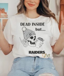 Official Las Vegas Raiders Skeleton Dead Inside But Raiders Logo Shirt