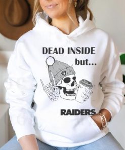 Official Las Vegas Raiders Skeleton Dead Inside But Raiders Logo Shirt