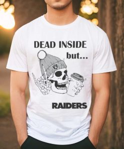 Official Las Vegas Raiders Skeleton Dead Inside But Raiders Logo Shirt