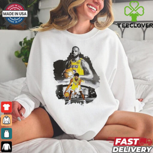 Official Lebron James & Bronny James Los Angeles Lakers Unisex T Shirt