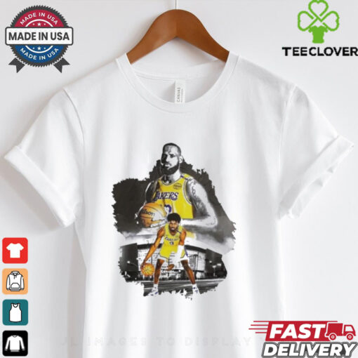 Official Lebron James & Bronny James Los Angeles Lakers Unisex T Shirt