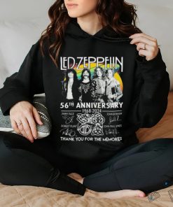 Official Led Zeppelin 56th Anniversary 1968 2024 Thank You For The Memories Signatures shirt