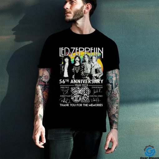 Official Led Zeppelin 56th Anniversary 1968 2024 Thank You For The Memories Signatures shirt