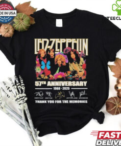 Official Led Zeppelin 57th Anniversary 1968 2025 Thank You For The Music T Shirt