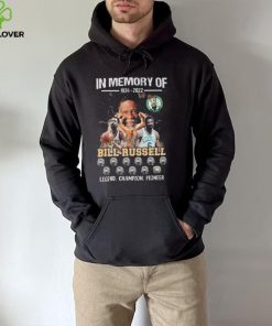 Official Legend Champions Pioneer In memory of 1934 2022 Bill Russell Boston Celtic signature hoodie, sweater, longsleeve, shirt v-neck, t-shirt