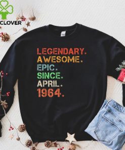 Official Legendary Awesome Epic Since April 1964 Retro Birthday T Shirt