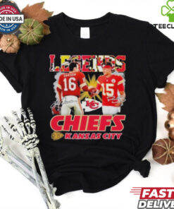Official Legends Chiefs Patrick Mahomes And Len Dawson Signatures Shirt