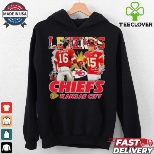 Official Legends Chiefs Patrick Mahomes And Len Dawson Signatures Shirt
