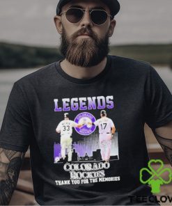 Official Legends Colorado rockies larry walker and todd helton thank you for the memories signatures T shirt