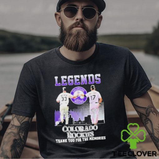 Official Legends Colorado rockies larry walker and todd helton thank you for the memories signatures T shirt