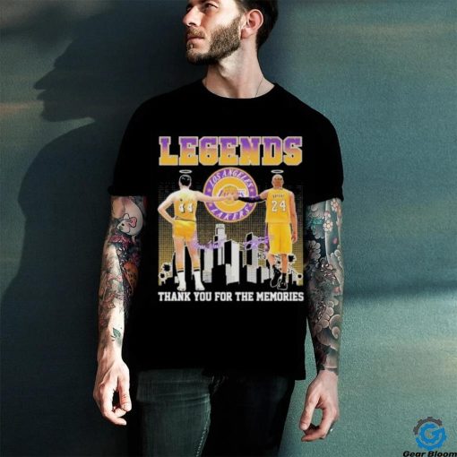 Official Legends Jerry West And Kobe Bryant Thank You For The Memories Signatures Shirt