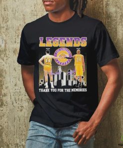 Official Legends Jerry West And Kobe Bryant Thank You For The Memories Signatures Shirt