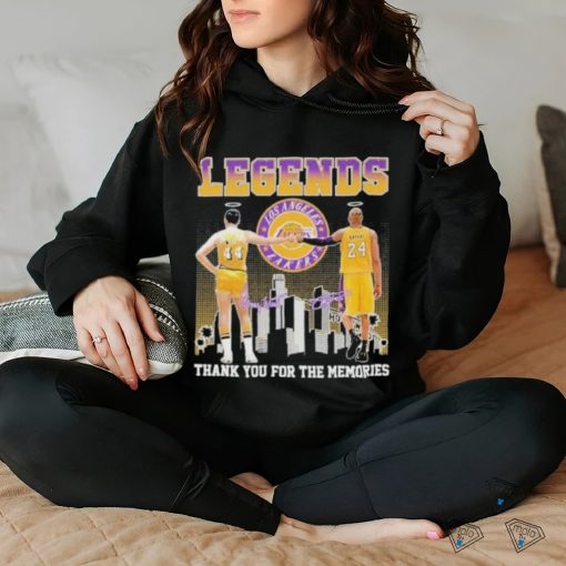 Official Legends Jerry West And Kobe Bryant Thank You For The Memories Signatures Shirt