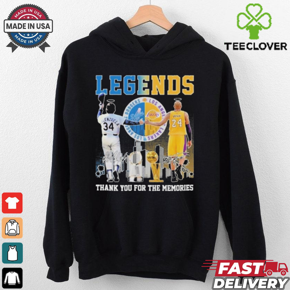 Official Legends Los Angeles Dodgers MLB x Los Angeles Lakers NBA Thank You for The Memories T Shirt Official Legends Los Angeles Dodgers MLB x Los Angeles Lakers NBA Thank You for The Memories T Shirt