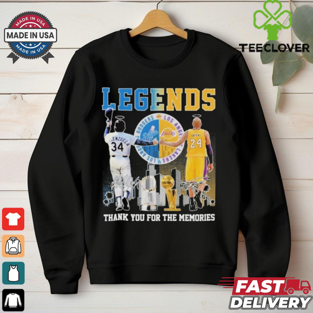 Official Legends Los Angeles Dodgers MLB x Los Angeles Lakers NBA Thank You for The Memories T Shirt Official Legends Los Angeles Dodgers MLB x Los Angeles Lakers NBA Thank You for The Memories T Shirt