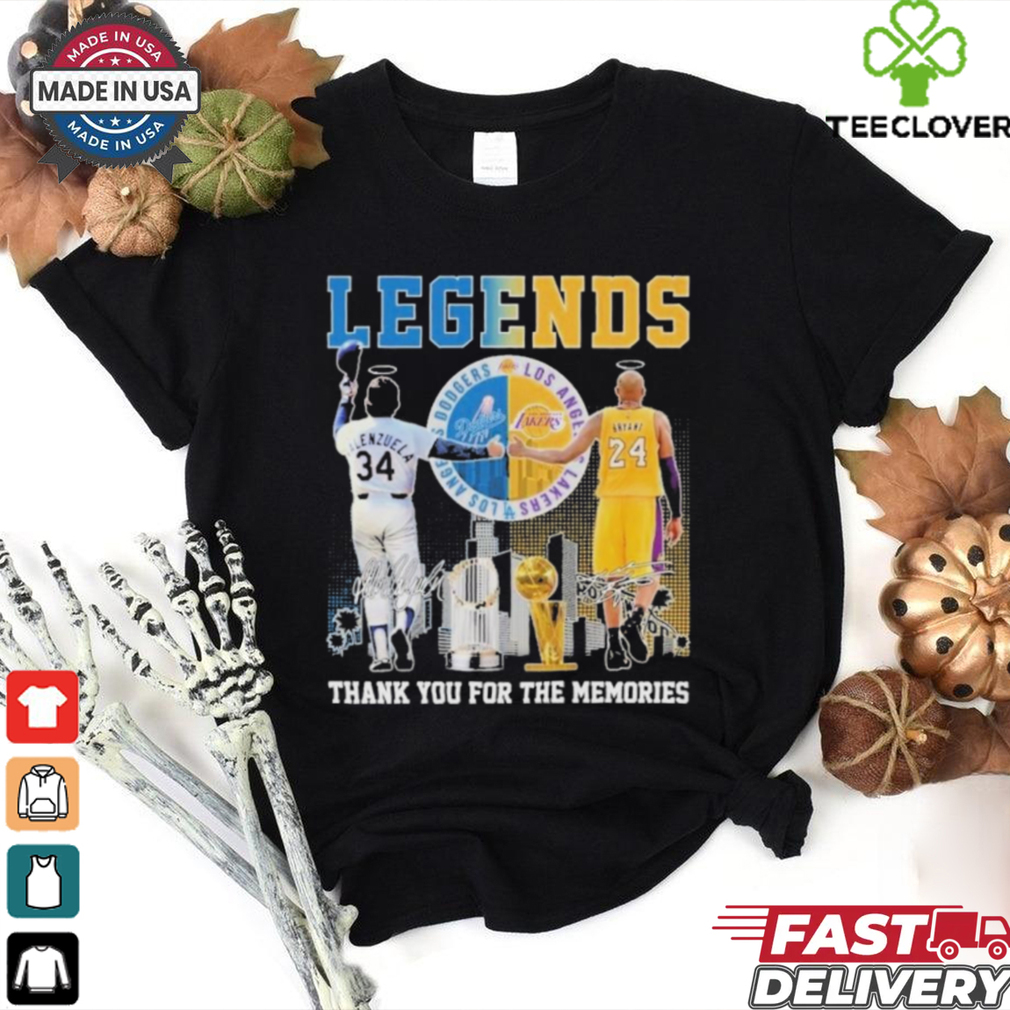 Official Legends Los Angeles Dodgers MLB x Los Angeles Lakers NBA Thank You for The Memories T Shirt Official Legends Los Angeles Dodgers MLB x Los Angeles Lakers NBA Thank You for The Memories T Shirt