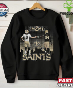 Official Legends New Orleans Saints Brees And Jordan Signatures 2025 Shirt