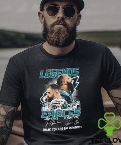 Official Legends Philadelphia Eagles Jason Kelce And Fletcher Cox Thank You For The Memories Signatures shirt