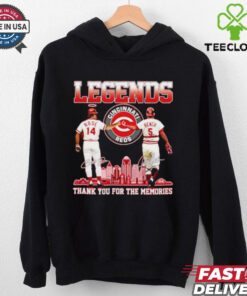 Official Legends Reds Pete Rose Johnny Bench thank you for the memories hoodie, sweater, longsleeve, shirt v-neck, t-shirt