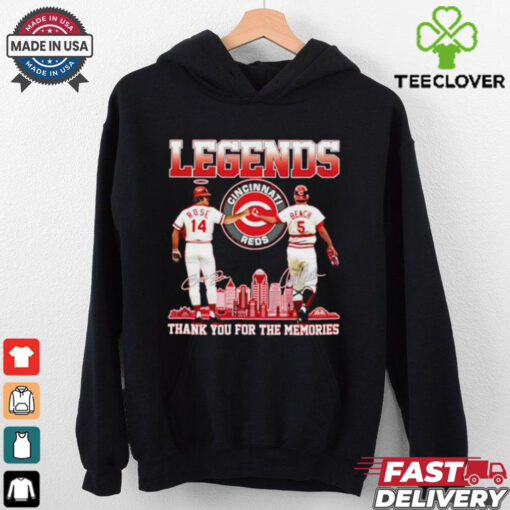 Official Legends Reds Pete Rose Johnny Bench thank you for the memories hoodie, sweater, longsleeve, shirt v-neck, t-shirt