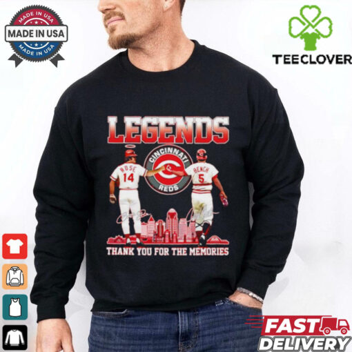 Official Legends Reds Pete Rose Johnny Bench thank you for the memories hoodie, sweater, longsleeve, shirt v-neck, t-shirt