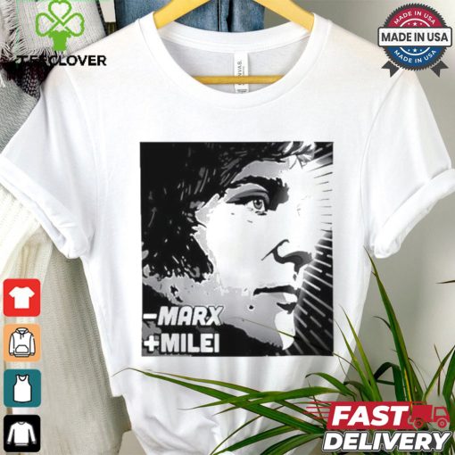 Official Less Marx More Milei Icon Of Liberty T shirt