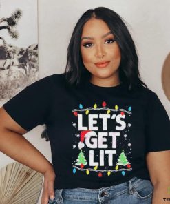 Official Lets Get Lit Christmas Party shirt