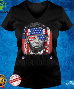 Official Let's Go Brandon Abraham Lincoln American Flag T Shirt