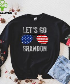 Official Let's Go Brandon American Flag Sunglasses T Shirt