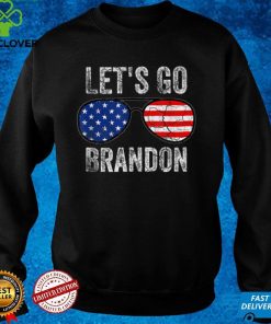 Official Let's Go Brandon American Flag Sunglasses T Shirt