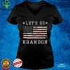 Official Let's Go Brandon Biden Chant Grunge Distressed American Flag T Shirt