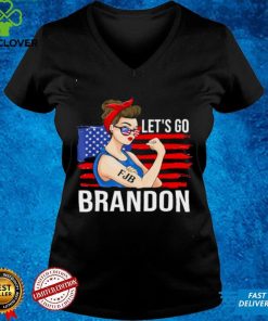 Official Let's Go Brandon Conservative Anti Liberal Messy Bun Girl Tee Sweater Shirt