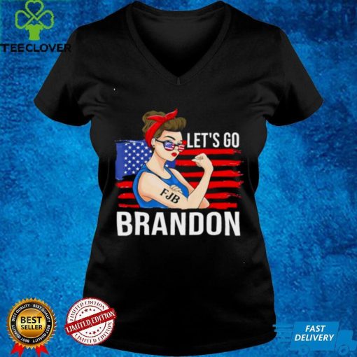 Official Let's Go Brandon Conservative Anti Liberal Messy Bun Girl Tee Sweater Shirt