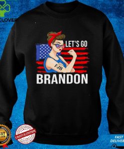 Official Let's Go Brandon Conservative Anti Liberal Messy Bun Girl Tee Sweater Shirt