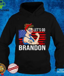 Official Let's Go Brandon Conservative Anti Liberal Messy Bun Girl Tee Sweater Shirt