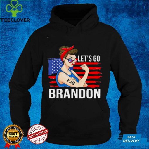 Official Let's Go Brandon Conservative Anti Liberal Messy Bun Girl Tee Sweater Shirt