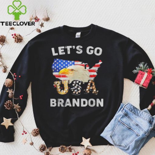 Official Let's Go Brandon Conservative Eagle US Flag T Shirt