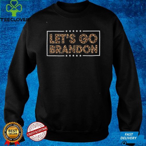 Official Let's Go Brandon Conservative Leopard Print for Women Girls T Sweater Shirt