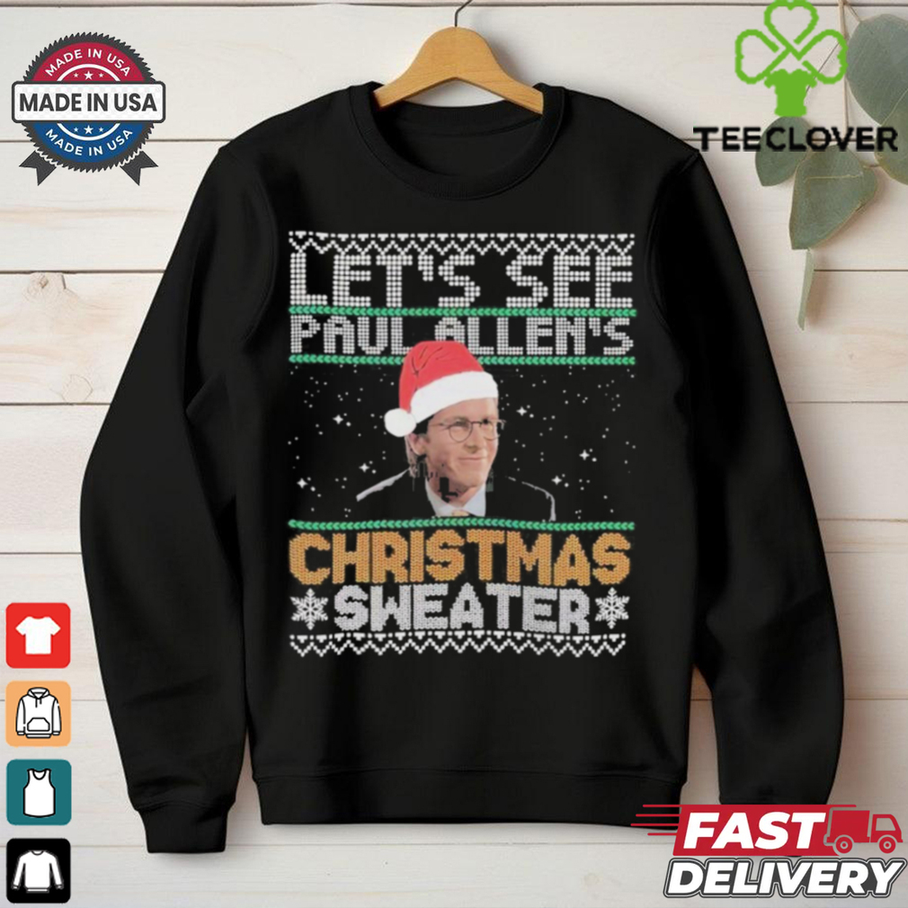 Official Let’s See Paul Allen’s Christmas Sweater Ugly Christmas T Shirt Official Let’s See Paul Allen’s Christmas Sweater Ugly Christmas T Shirt