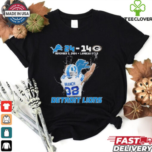 Official Lions 24 – 14 Packers Branch Double Bird St. Brown Headstand Shirt