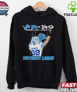 Official Lions 24 – 14 Packers Branch Double Bird St. Brown Headstand Shirt